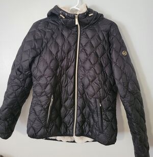 Women’s Michael Kors Fur Puffer Jacket Size S Warm And Light Coat